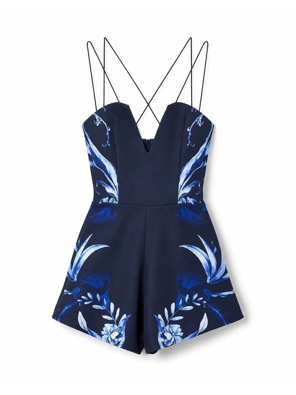 Keepsake The Label Be My Escape Floral Open Back Playsuit Romper XS